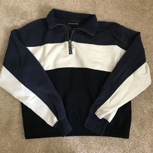Abercrombie and Fitch zip up colorblock sweatshirt small